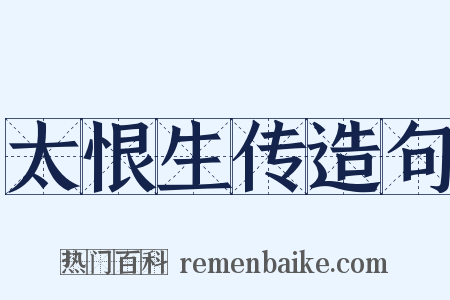 太恨生传造句是什么意思的图片